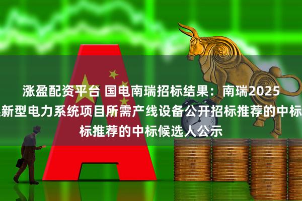 涨盈配资平台 国电南瑞招标结果:南瑞2025年南瑞继远新型电力系统项目所需产线设备公开招标推荐的中标候选人公示